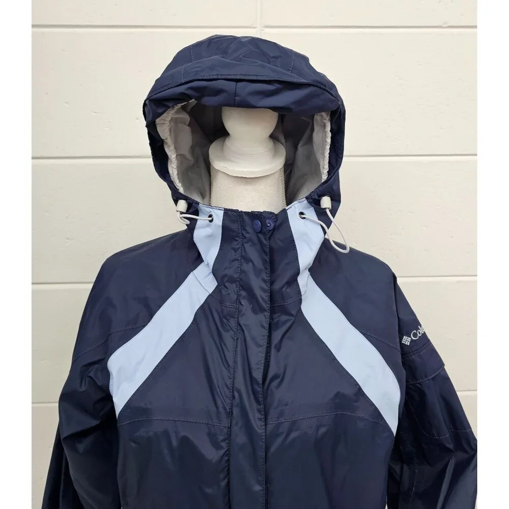 Columbia Omni-Tech Blue Women's Waterproof Hooded Jacket Size M - Picture 5 of 11